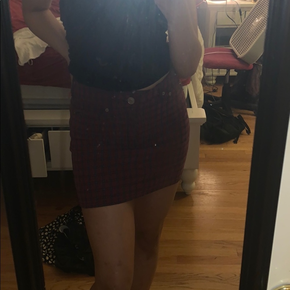 Plaid miniskirt